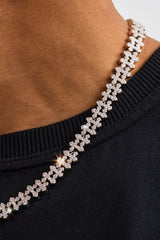 Iced Micro Cross Chain - 10mm - White