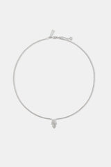 Eisige Hamsa Hand Halskette