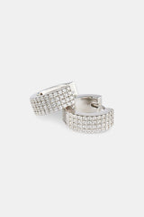 Iced Huggie Earrings - 12mm
