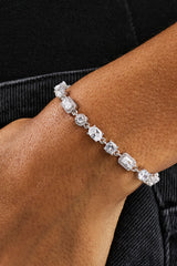 Iced Mixed Shape Bracelet - 5mm - White