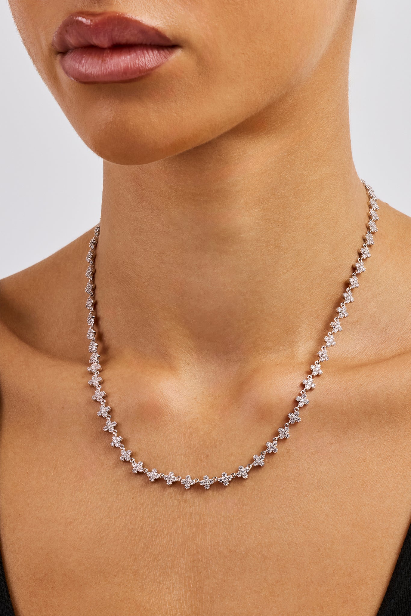 Iced Connecting Motif Chain - 5mm - White