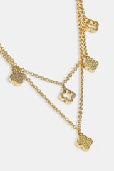 Iced Multi Motif Layered Chain - 10mm - Gold