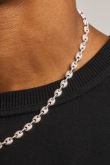 Iced Mariner Link Bracelet & Chain - 6mm - White