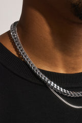 Micro Cuban Chain 2.5mm & Franco Chain 6mm - White
