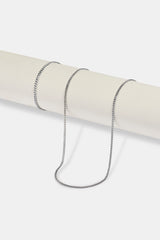 Micro Cuban Bracelet 2.5mm & Micro Cuban Chain 3mm  - White