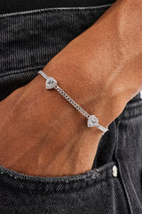 Mikro-Multi-Herz-Kuba-Armband – Weiß – 2,5 mm