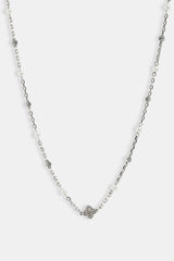CZ & Micro Pearl Motif Chain - 3mm - White