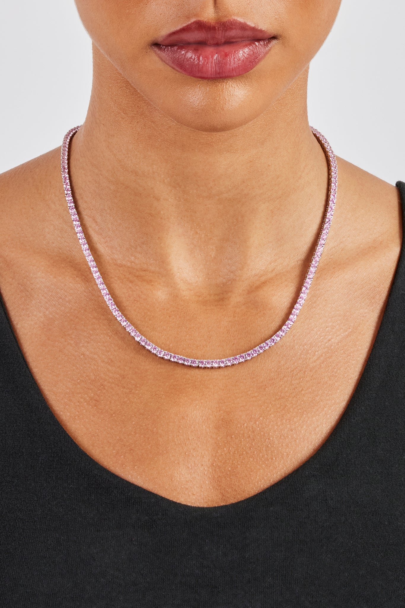 Round Pink Chain Pink Tennis Chain - 3mm | Womens Chains | Shop Tennis Chains at ...
