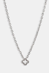 Iced Motif Necklace - 10mm - White