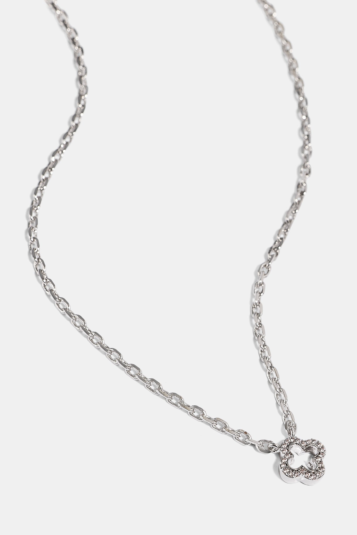 Iced Motif Necklace - 10mm - White