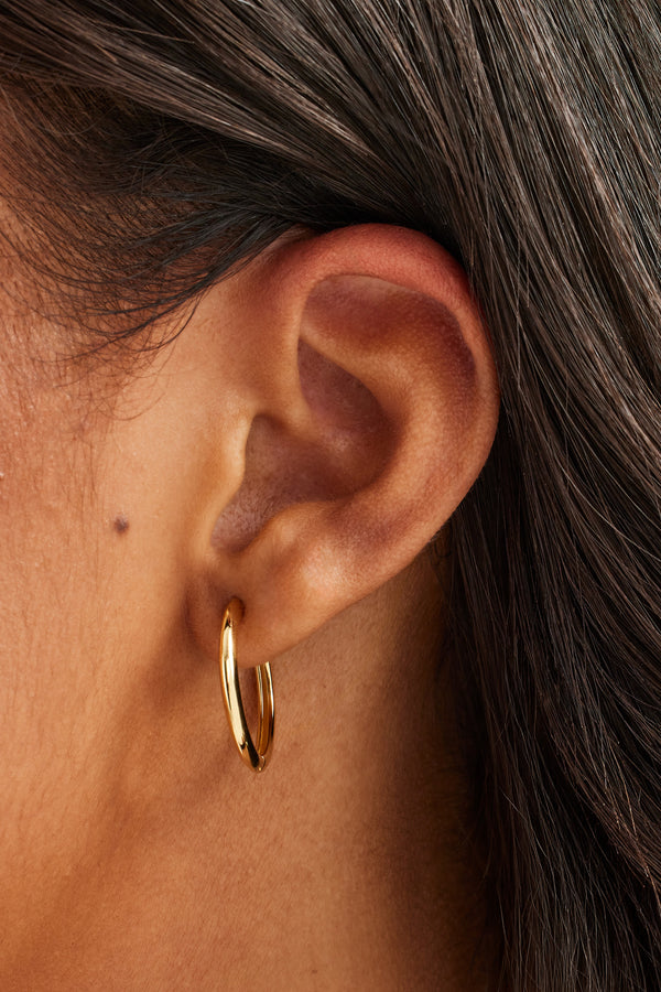 Polierte Creolen – 20 mm