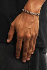 Polished Connected Link Bracelet - 5mm - White