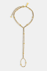 Polished Round Layered Anklet - 5mm - Gold