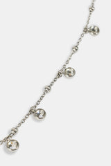 CZ Droplet Body Chain - 10mm - White