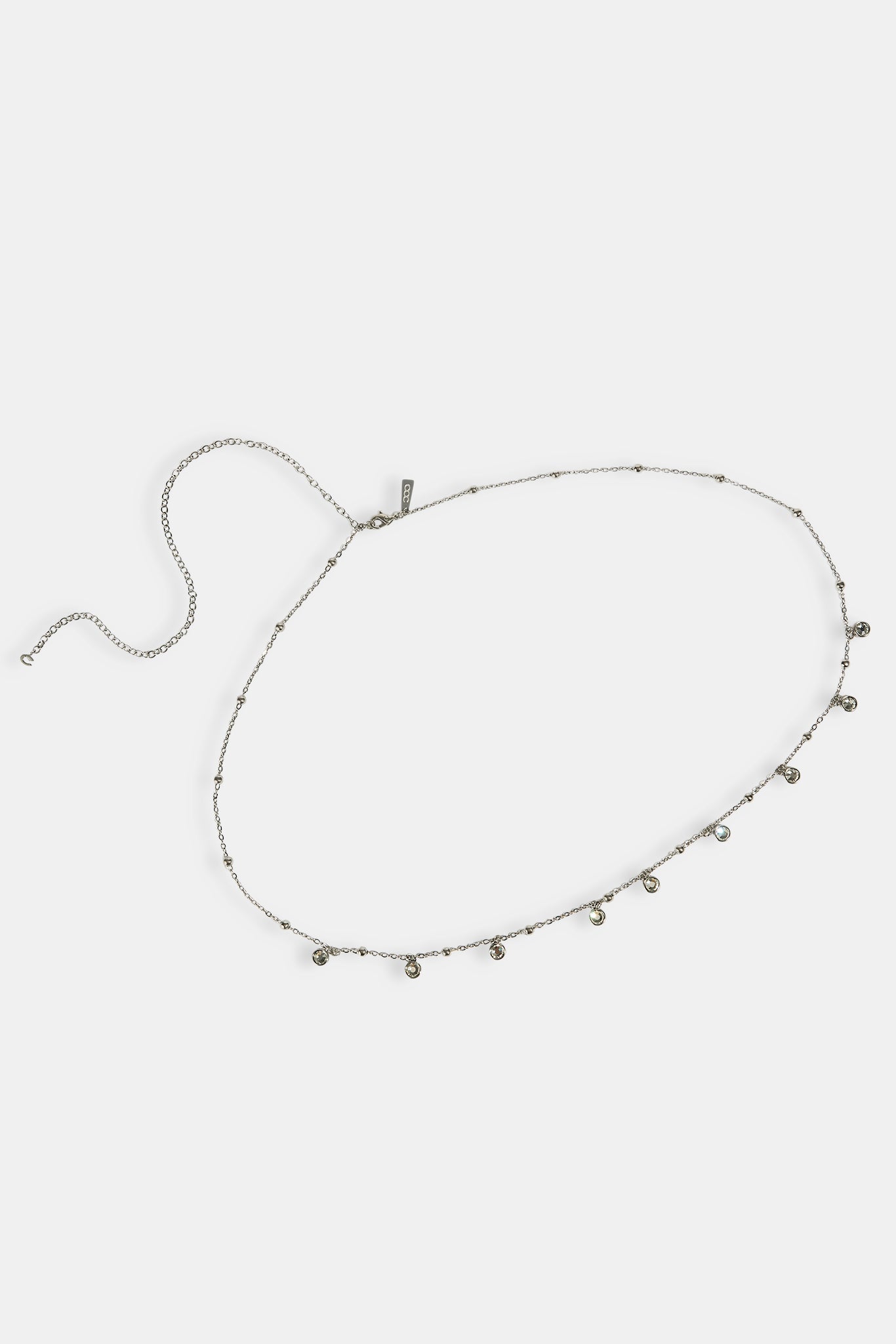 CZ Droplet Body Chain - 10mm - White