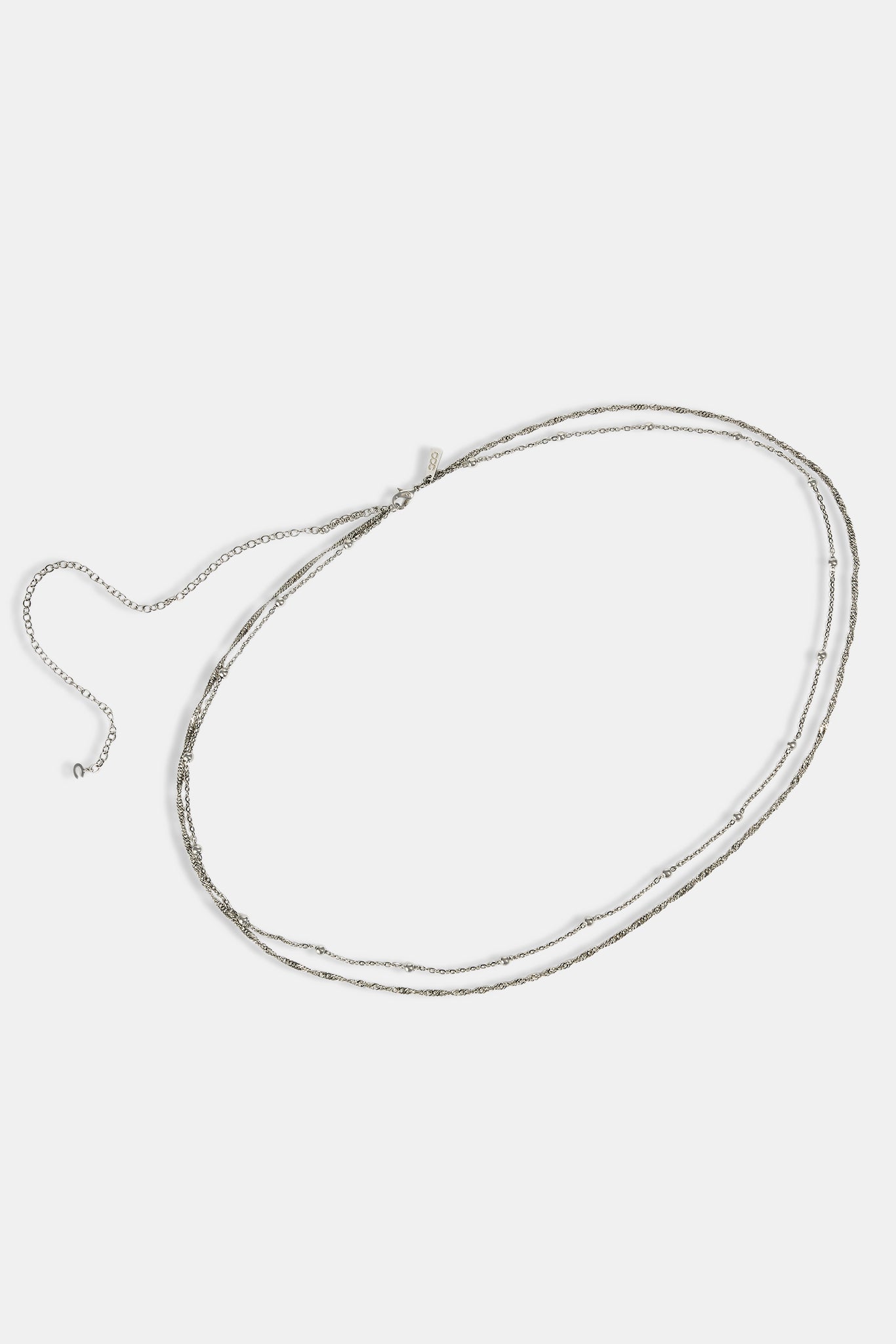 Double Layer Bead Body Chain - 3mm - White