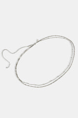Double Layer Bead Body Chain - 3mm - White