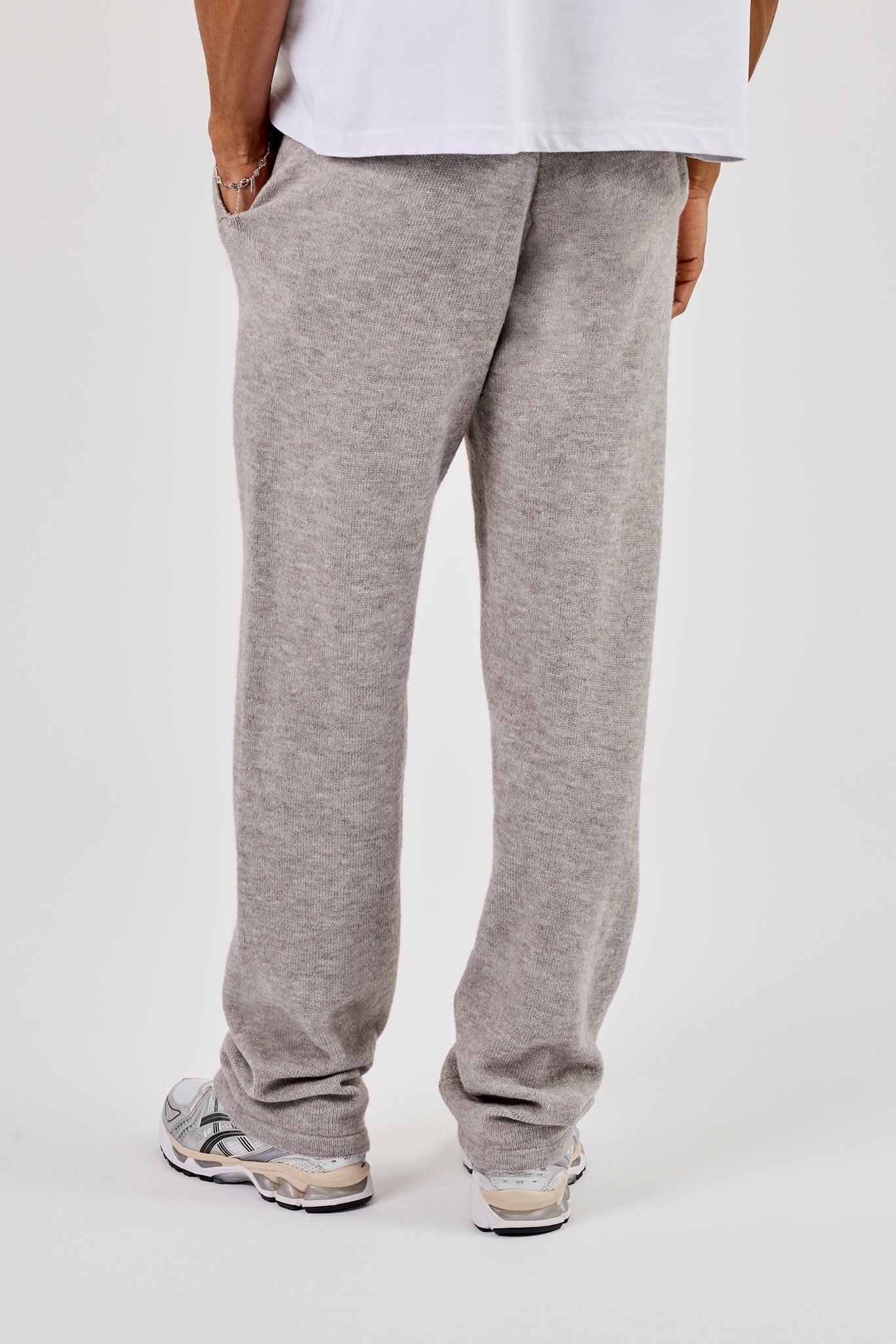 Fluffy Intarsia C Jogger - Grey