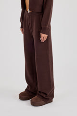 Rib Knit Jogger - Brown