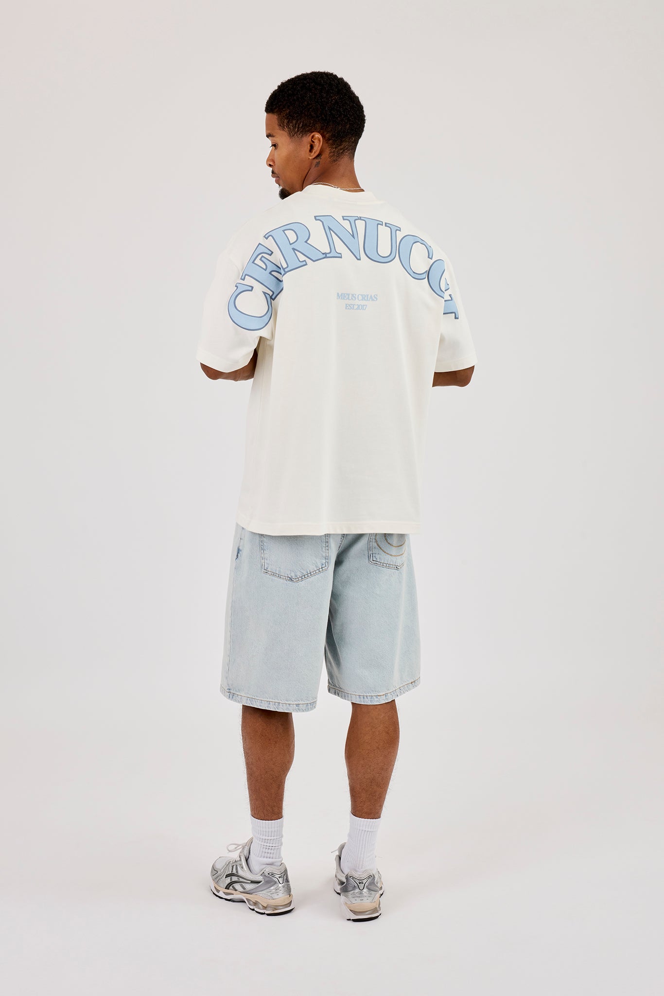Oversized Back Logo Printed T-Shirt - Off White
