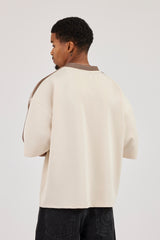 Oversized Cernucci Football Top - Off White