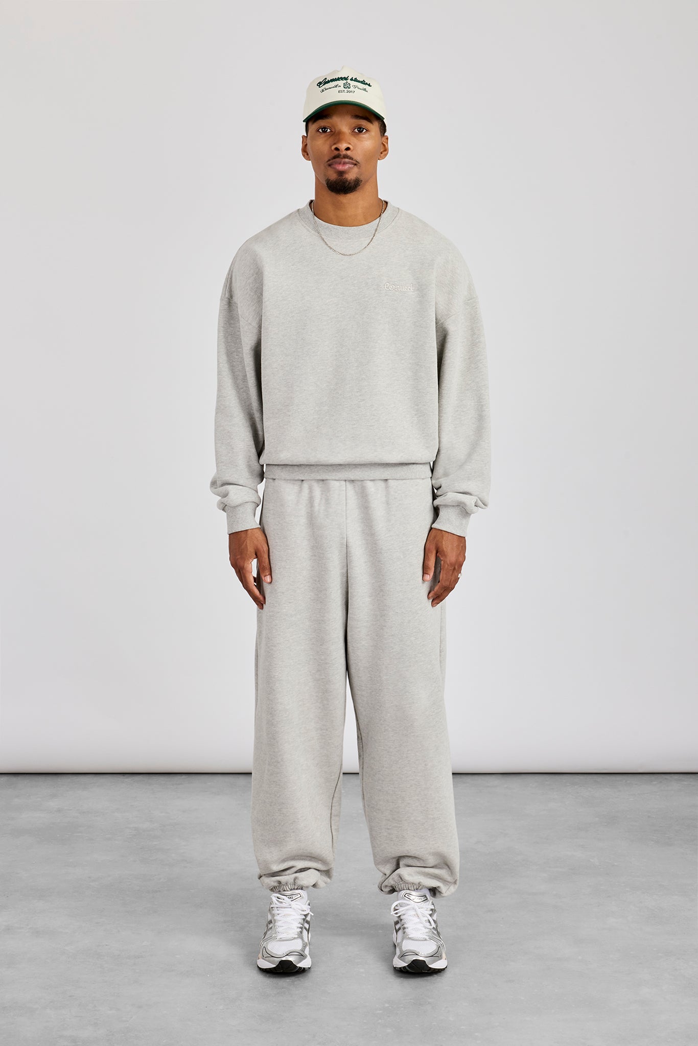 Sweater & Cuffed Jogger - Grey Marl
