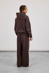 Boxy-Hoodie und Baggy-Fit-Jogginghose - Kaffee