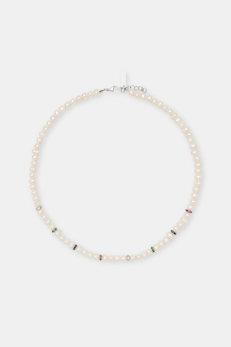 Freshwater Pearl Thin Ice Bead Necklace