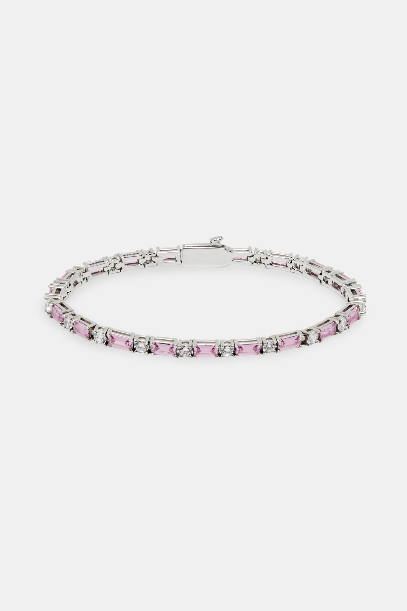 2mm Pink And White Tennis Bracelet