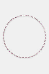 2mm Pink And White Tennis Chain