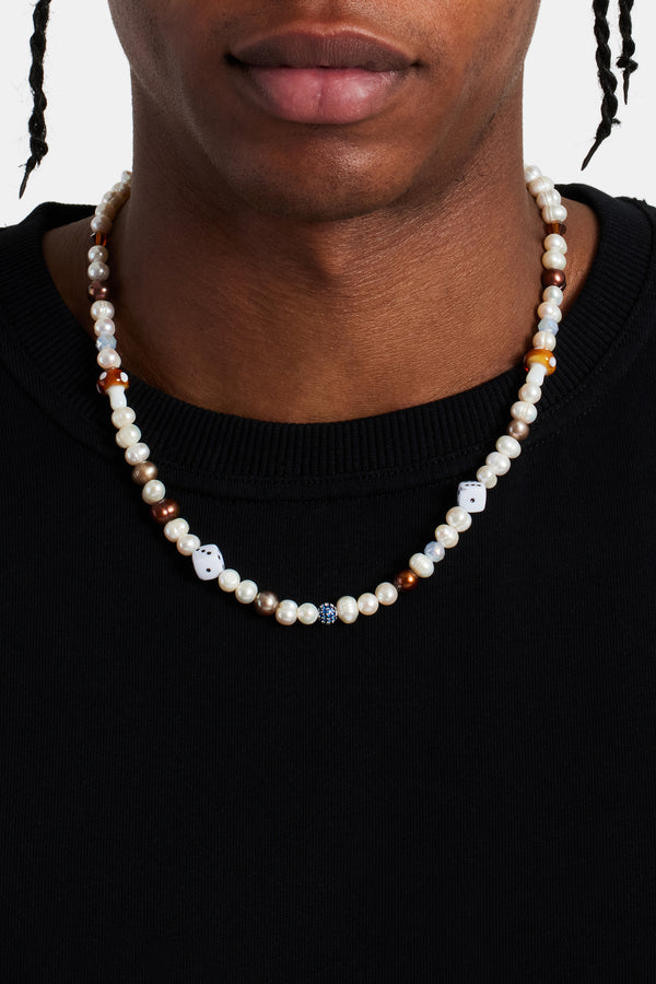 Freshwater Pearl Mixed Motif Necklace