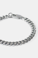 5 mm Miami Cuban Armband – Weiß