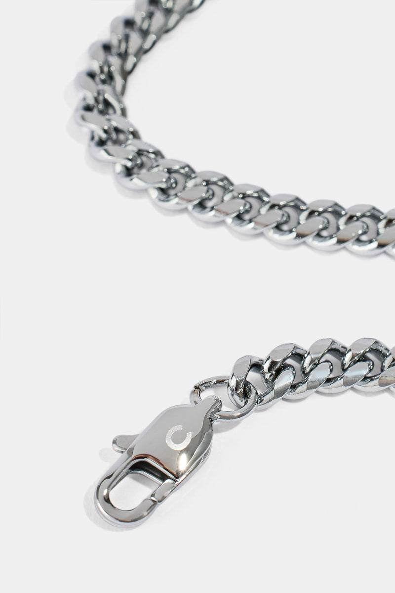 5 mm Miami Cuban Armband – Weiß