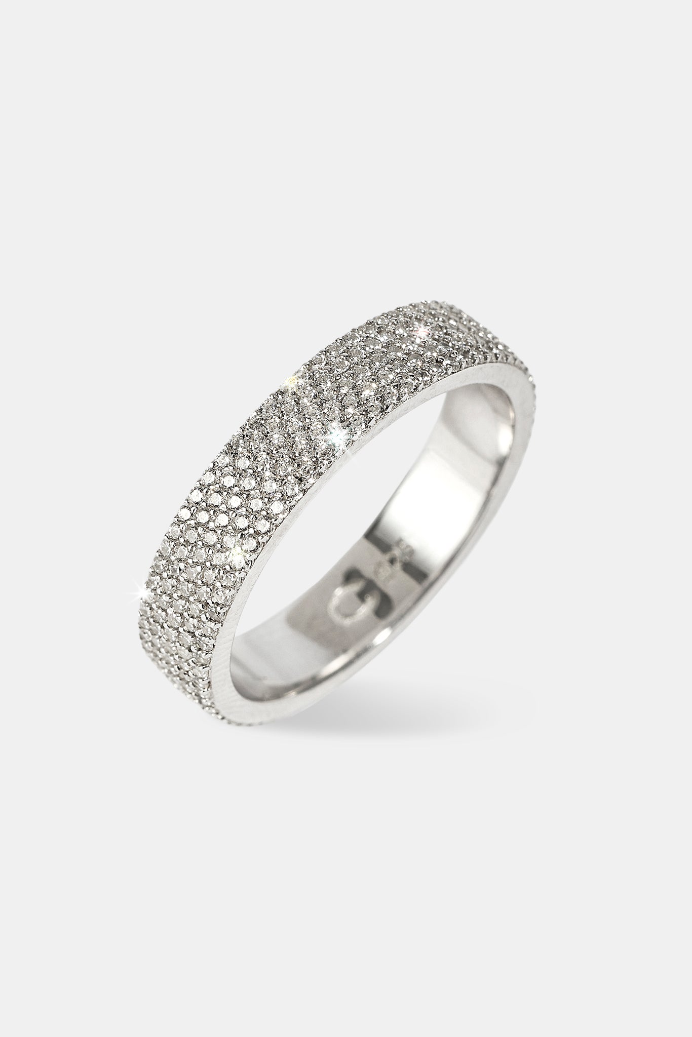 5 Row Tennis Ring - 6mm - White