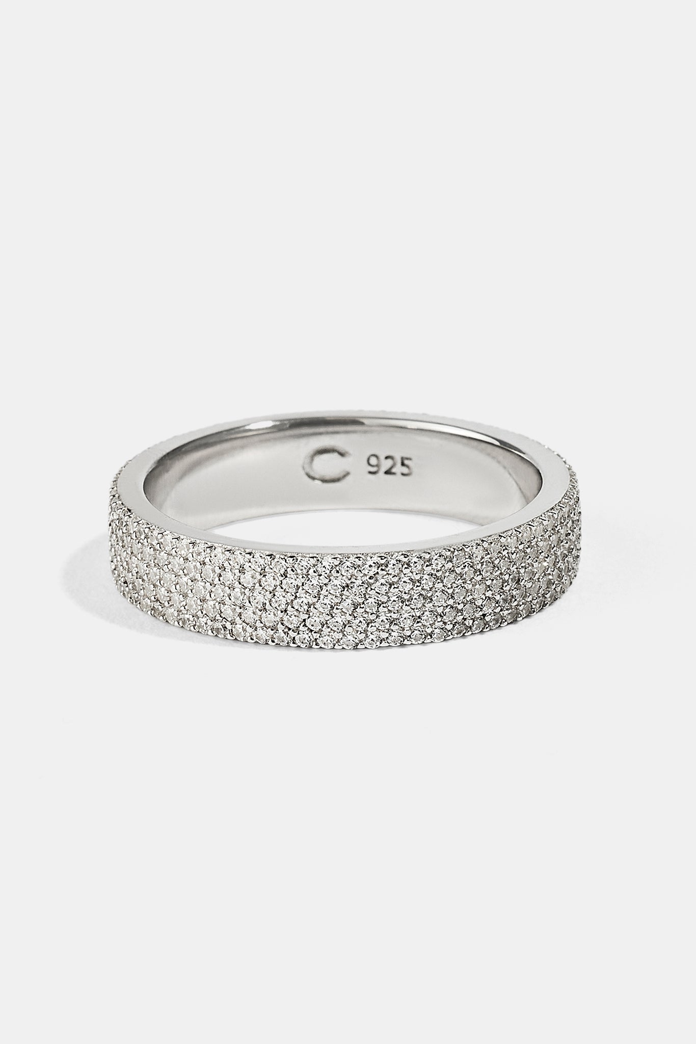 5 Row Tennis Ring - 6mm - White
