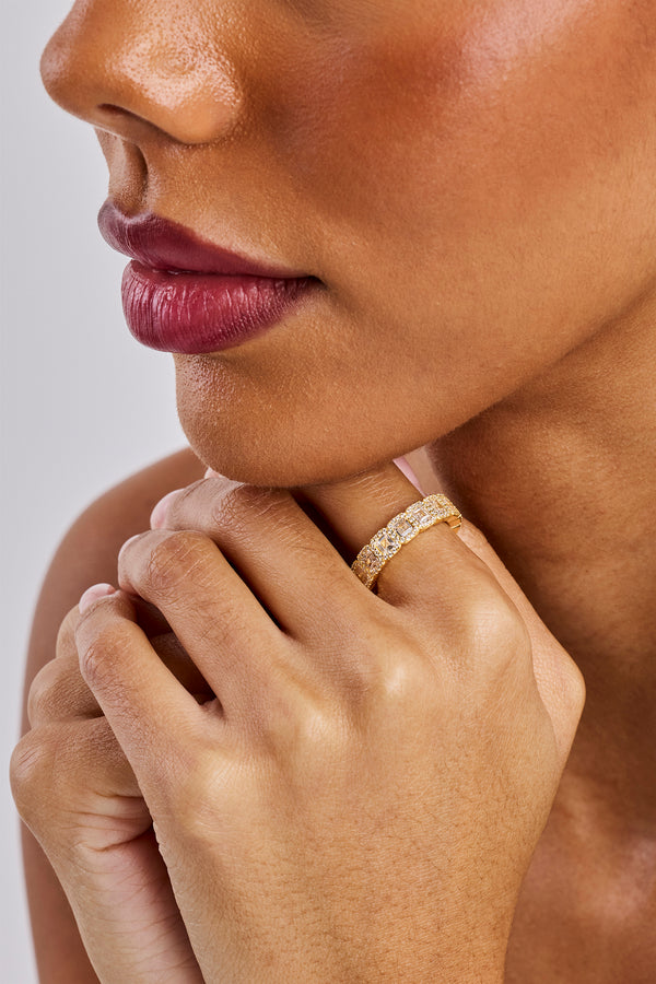 Iced Baguette Tennis Ring - 6mm