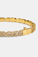 Tennisarmband mit gemischten Steinen und Eismuster – 6 mm