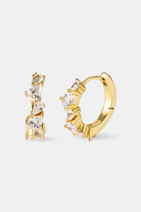 Iced Mix Steincreolen - 10 mm - Gold