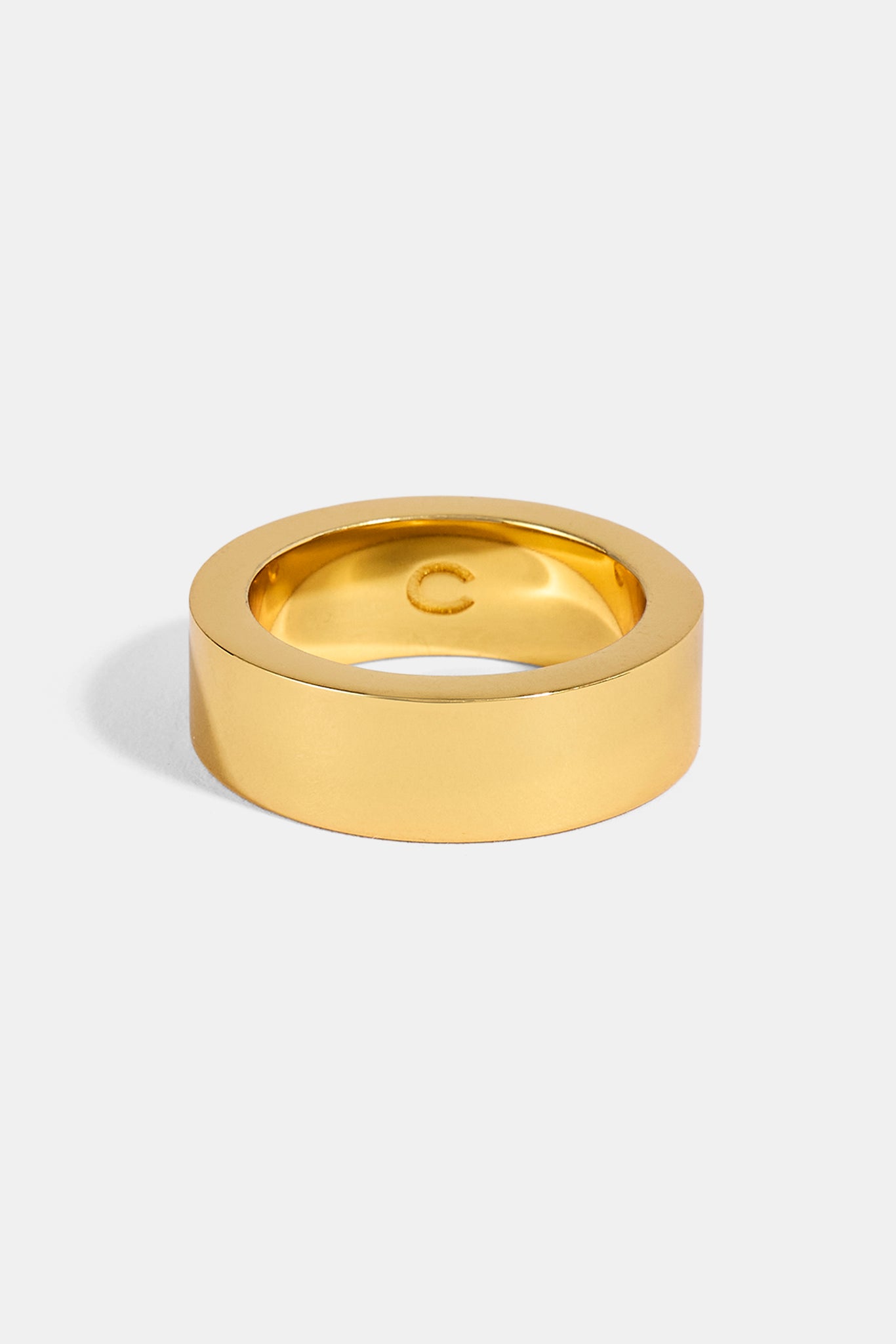 Polished Band Ring - 8mm - Gold