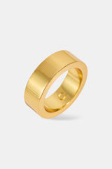 Polished Band Ring - 8mm - Gold