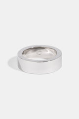 Polished Band Ring - 8mm - White