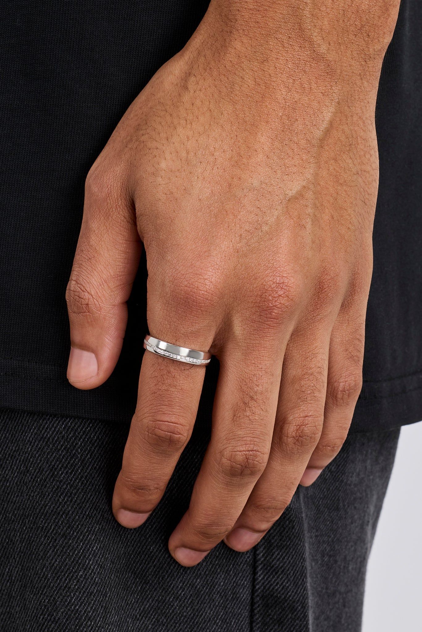 Polished & Iced Mix Ring - 5mm