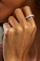 Iced Baguette Cut Ring - 5mm - White