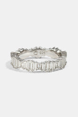 Iced Baguette Cut Ring - 5mm - White