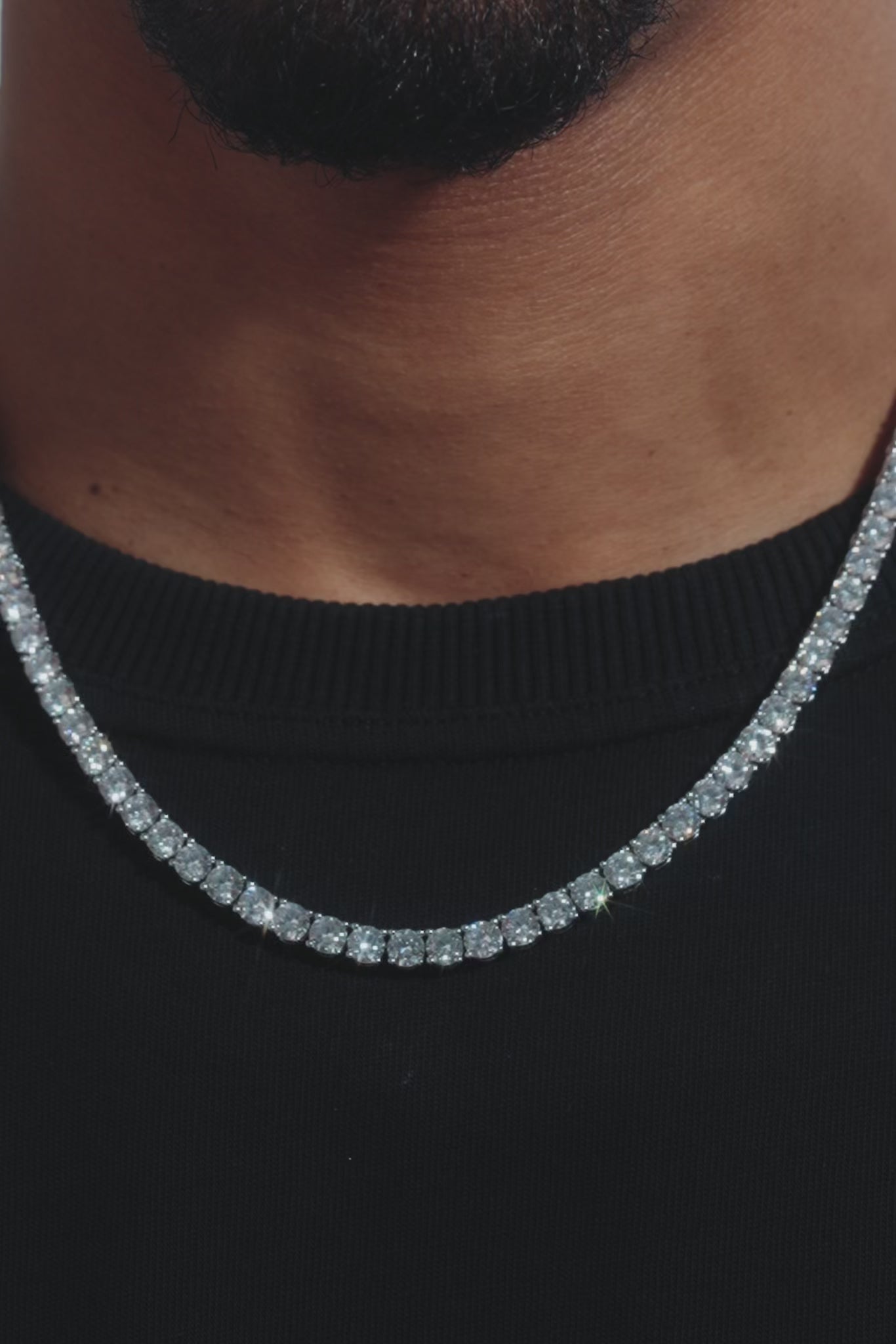5mm Tennis Chain White Gold | Iced Out Tennis Necklace | CERNUCCI