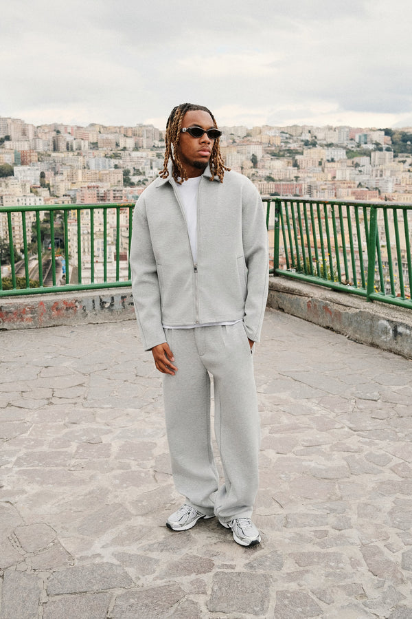 Scuba Harrington Jacket & Relaxed Trouser - Grey