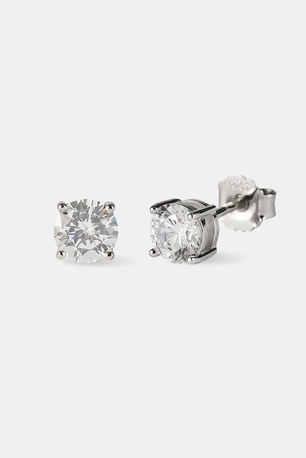 Round Cut Stud Earrings 6mm