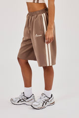 Off White Taping Double Halterneck Top & Taupe Jort