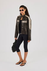 PU Cernucci Moto Jacket - Brown