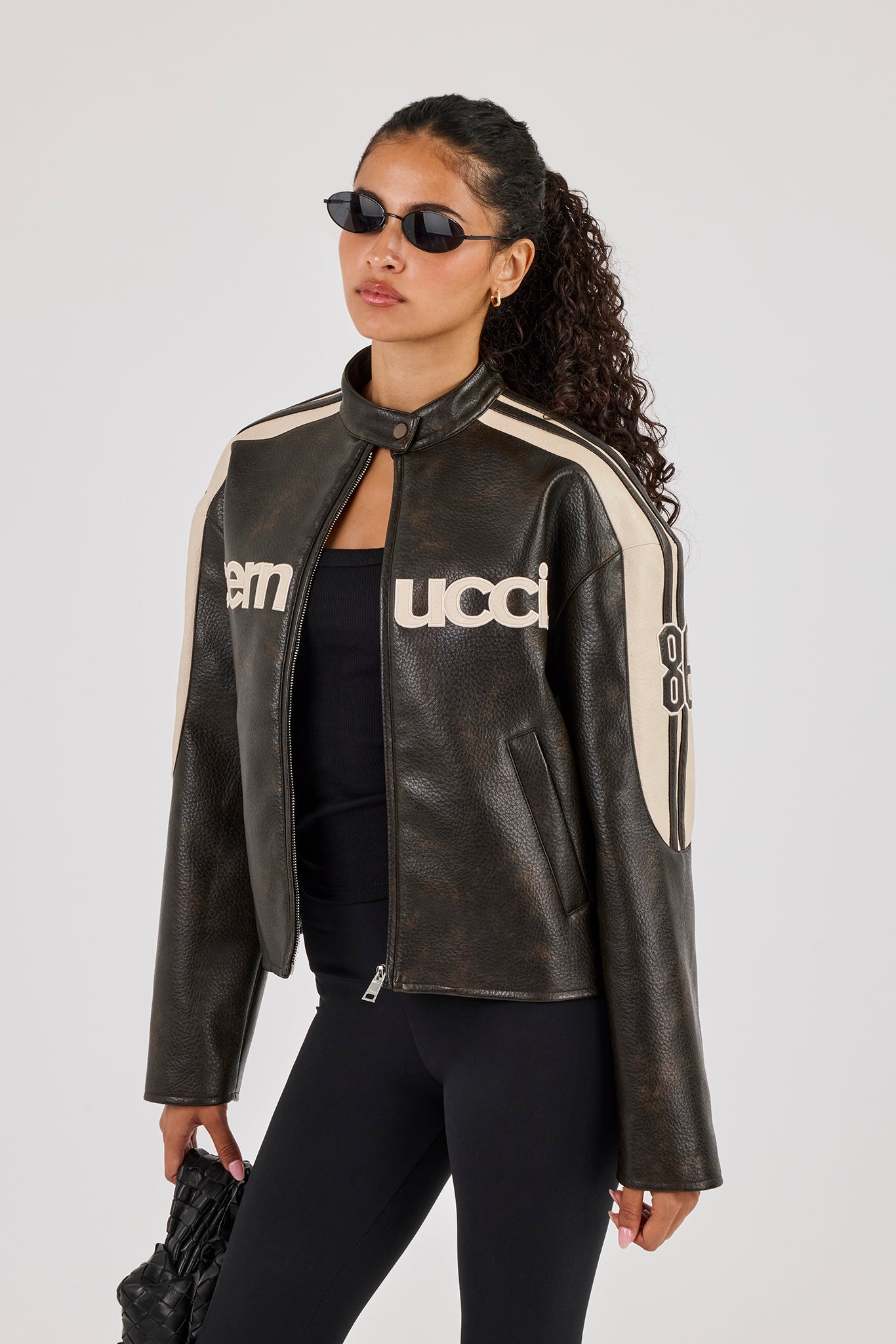 PU Cernucci Moto Jacket - Brown